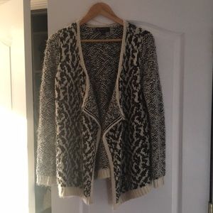 Fuzzy sweater cardigan